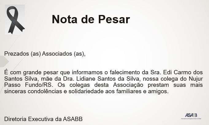 NOTA DE PESAR